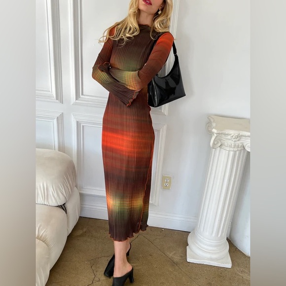 Faithfull the Brand Dresses & Skirts - Faithfull the Brand Ombre Maxi Dress in Rust, Olive & Chocolate